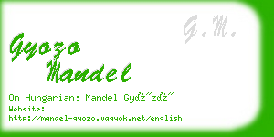 gyozo mandel business card